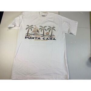 Punta‎ Cana Republica Dominicana T-Shirt Palm Trees Sailboat Souvenir